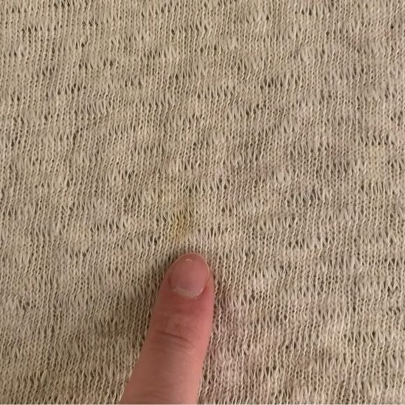 Anthropologie womens oversized long sleeve heathered light gray knit top -M - Picture 9 of 9